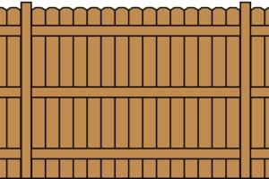 Dog Eared Privacy Picket Wood Fence Style
