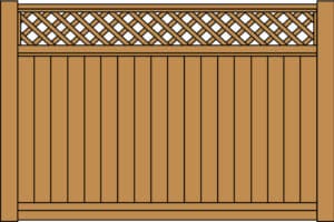 Privacy Lattice-Top Wood Fence Style